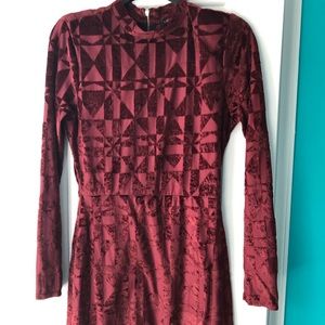 patterned body con dress